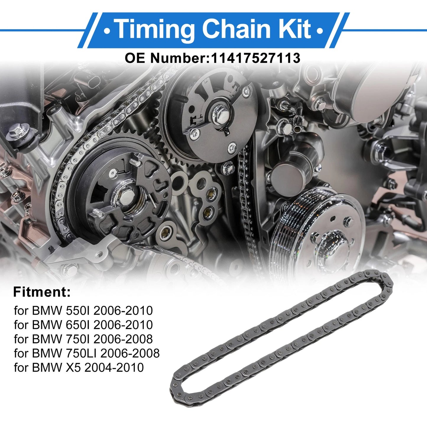 Timing Chain Kit for BMW 550i (2006–2010) No. 11417527113