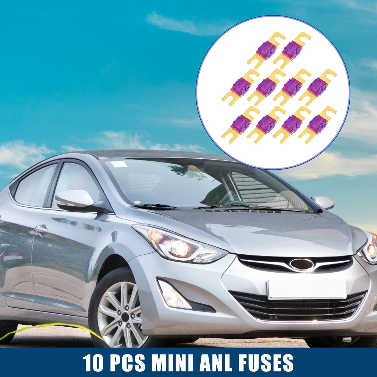 10 Pcs Mini ANL Fuses 150A for Car Motorcycle (Universal)