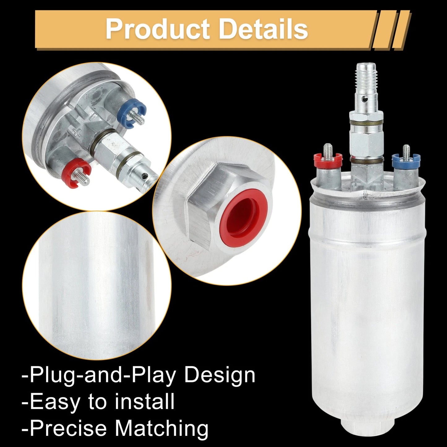 Set of 2 Metal Electric Fuel Pumps for Porsche 911 (No. 0580254044)