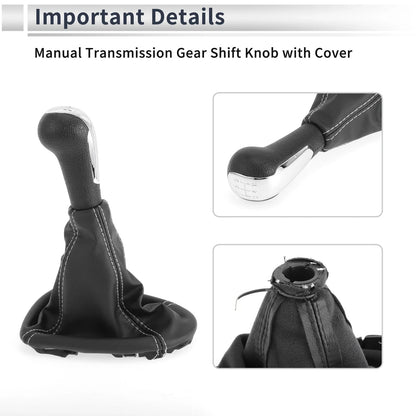 5 Speed Gear Shifter Knob & Cover for Chevrolet Spark (2011-2015)