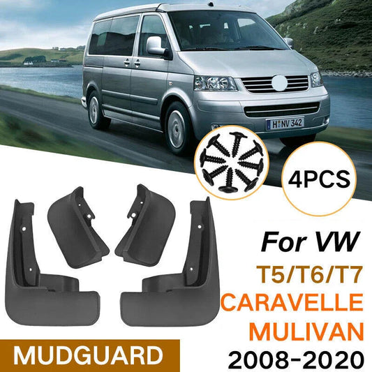 4x Fender Mud Flaps Splash Guards for VW Transporter T5/T6 Caravelle Multivan