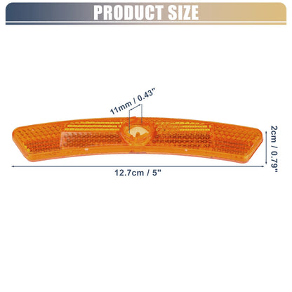 1 Pair Bike Reflectors for Universal Fit (5"x0.79"x0.47", Yellow)