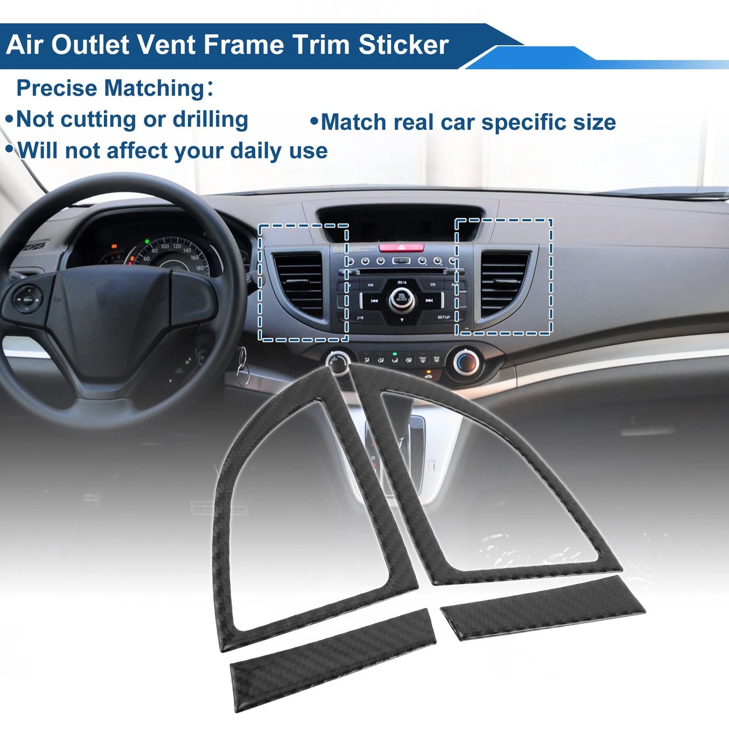Air Condition Outlet Vent Trim Cover Frame for Honda CR-V (2012–2016)