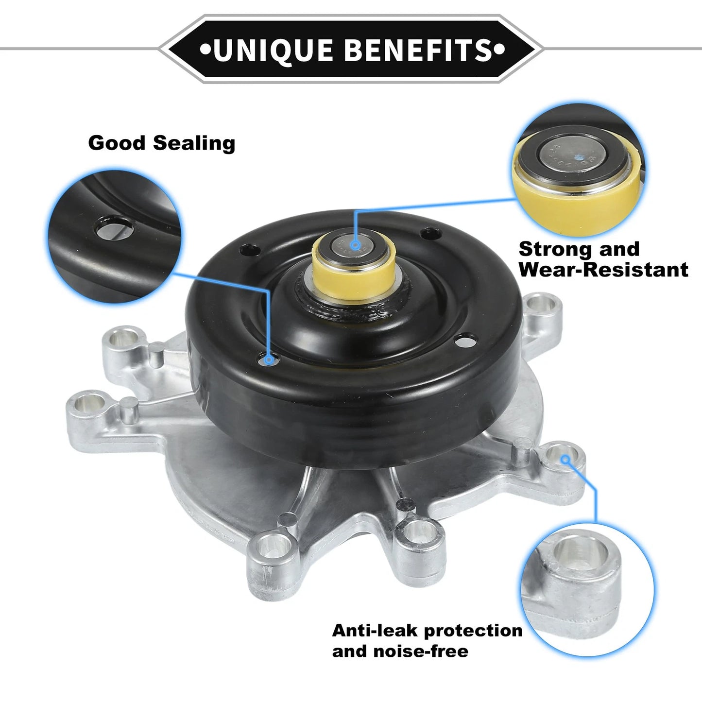 Water Pump for Chrysler Aspen, Dodge Dakota (No. 53021187AC/53020873AC)