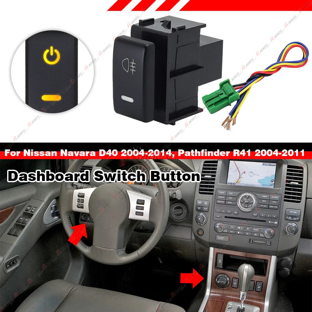 LED Dashboard Control Switch Button for Sentra/370Z (2007–2012, 2008–2021)