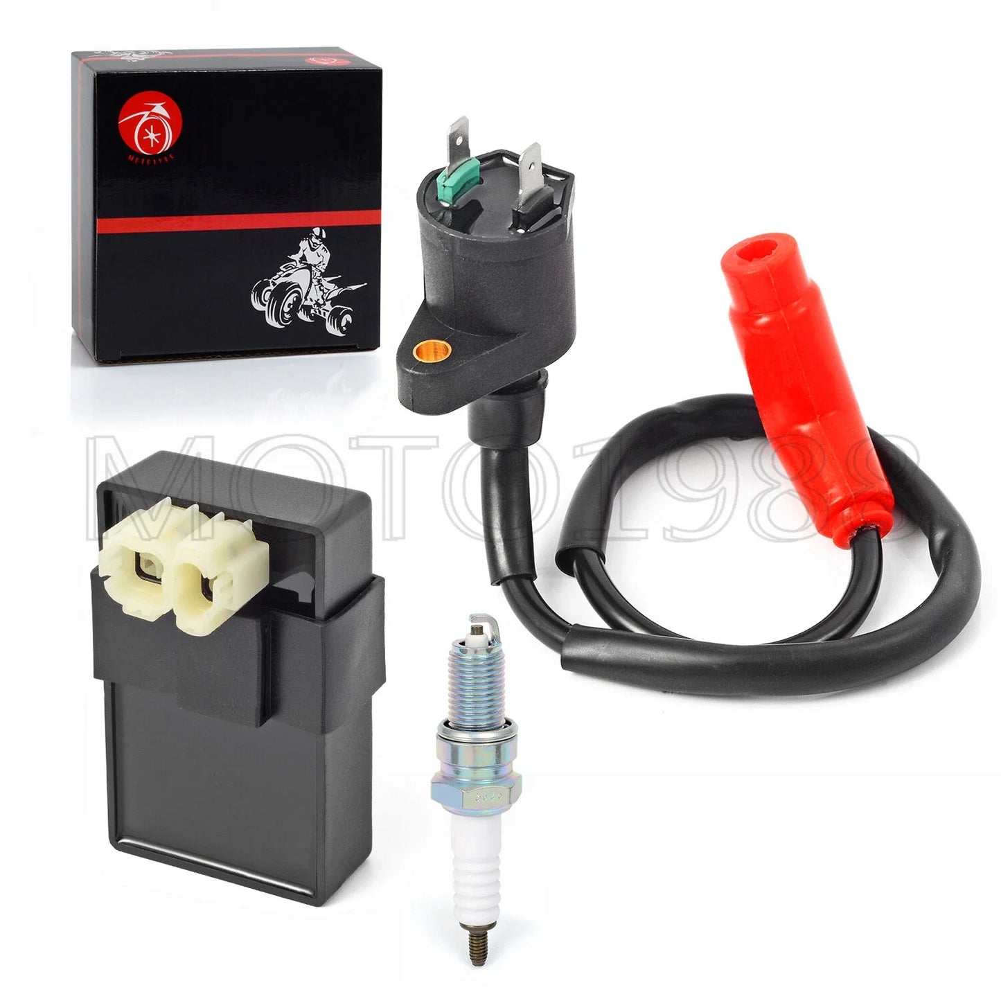 2 x Igniter CDI BOX & Ignition Coil Spark Plug for Honda TRX300EX (1993–2006)