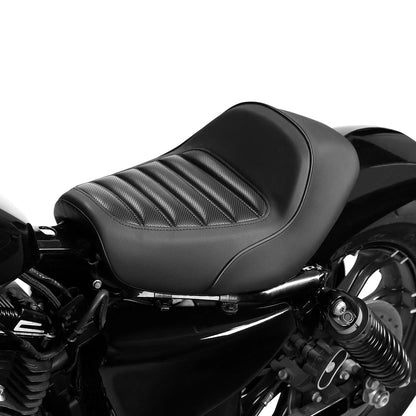 Black Solo Driver Seat for Harley Sportster XL Iron 883 1200 (2010-2022)