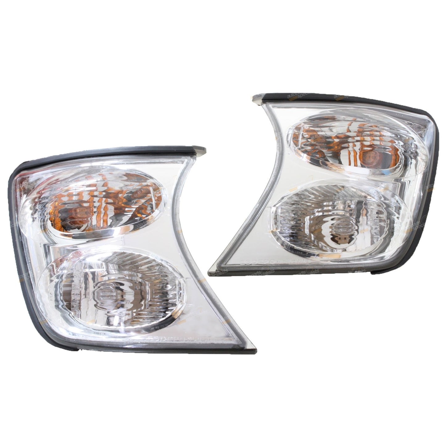 Set of 2 Crystal Clear Headlights for Nissan Patrol GU (1997–2009)
