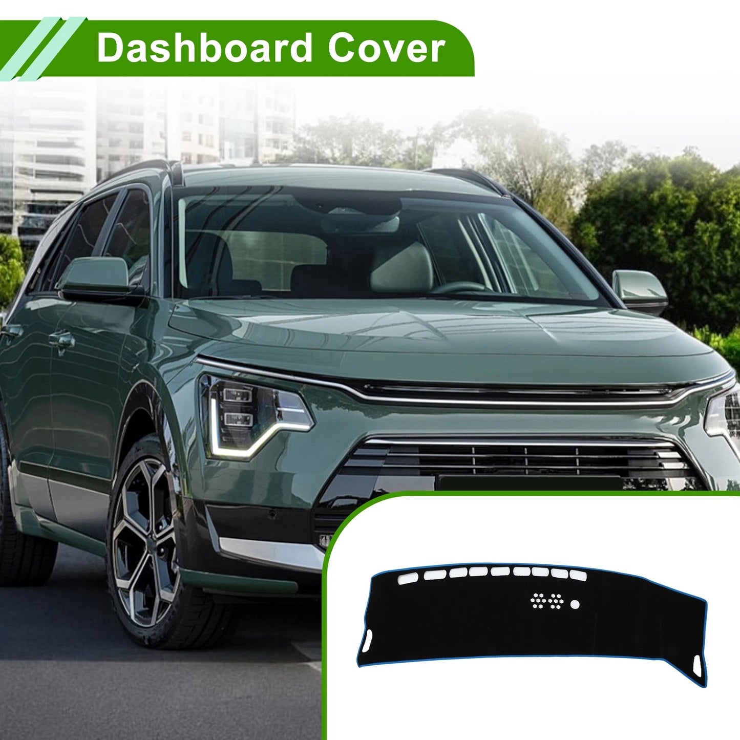 Dashboard Cover for Kia Niro (EV/PHEV/HEV) (2023–2025) Black Blue