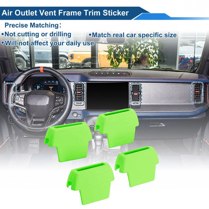 Set of 4 Air Condition Outlet Vent Trim Cover Frames for Ford Bronco (2021–2024)