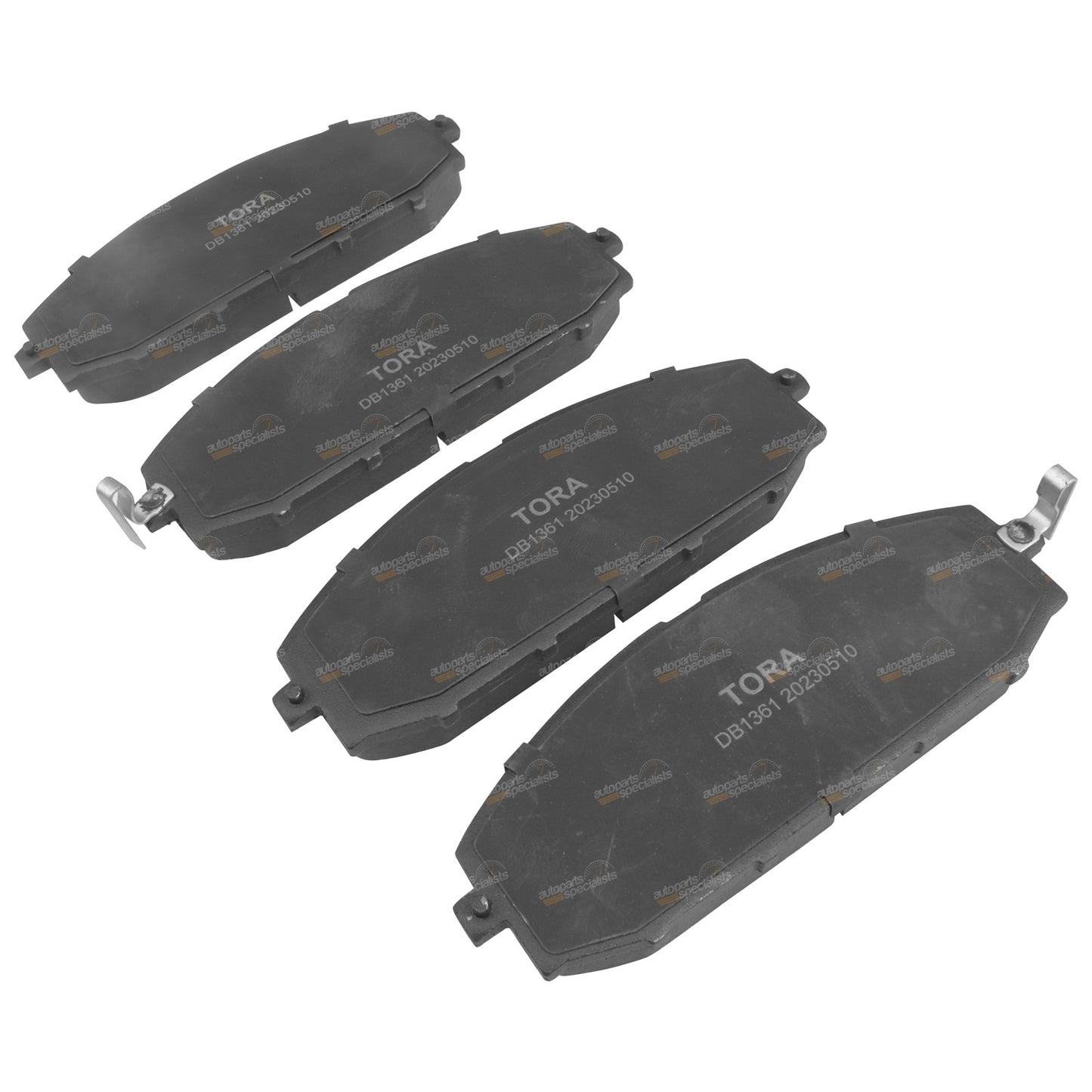 Set of 4 Front Disc Brake Pads for Nissan Patrol Y61 GU 4x4 (1997–2016)