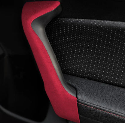 Red Leather Door Handle Armrest Cover Frame for Subaru BRZ / Toyota 86 (2013–2020)