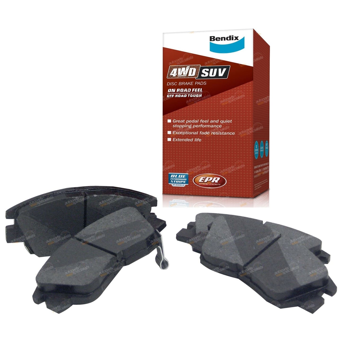 Set of 4 Front Disc Brake Pads for Mitsubishi Pajero (1987–1991)