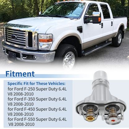 Thermostat Assembly for Ford F-250 F-350 F-450 F-550 Super Duty 6.4L (2008–2010)