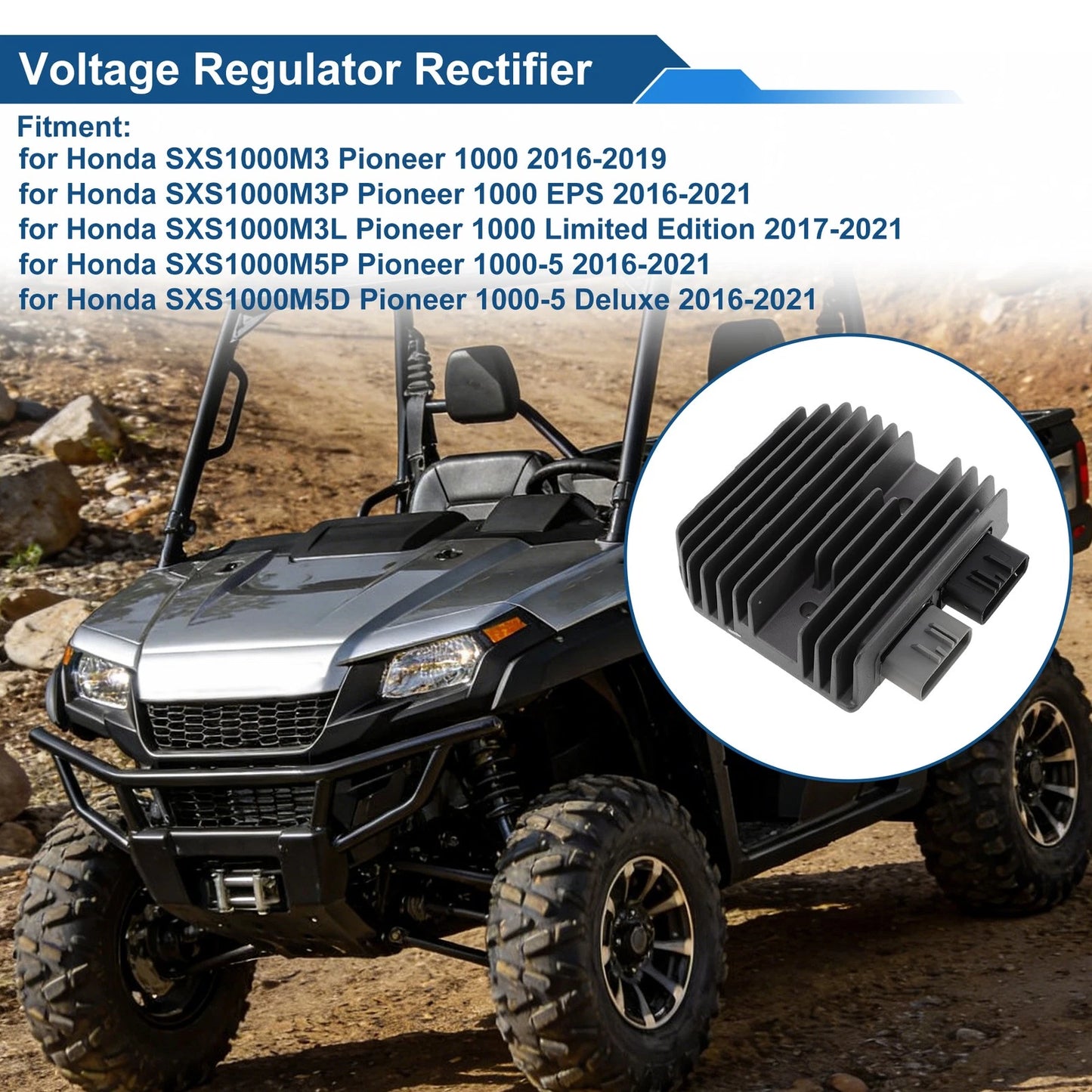 Voltage Regulator Rectifier 31600HL4A01 for Honda SXS1000M3 Pioneer 1000 (2016–2019)