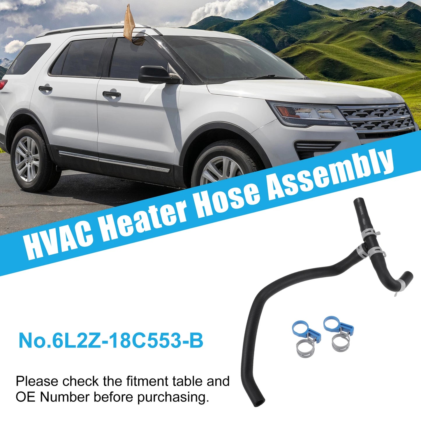 HVAC Heater Hose Assembly for Ford Explorer (2002–2005) No. 6L2Z18C553B