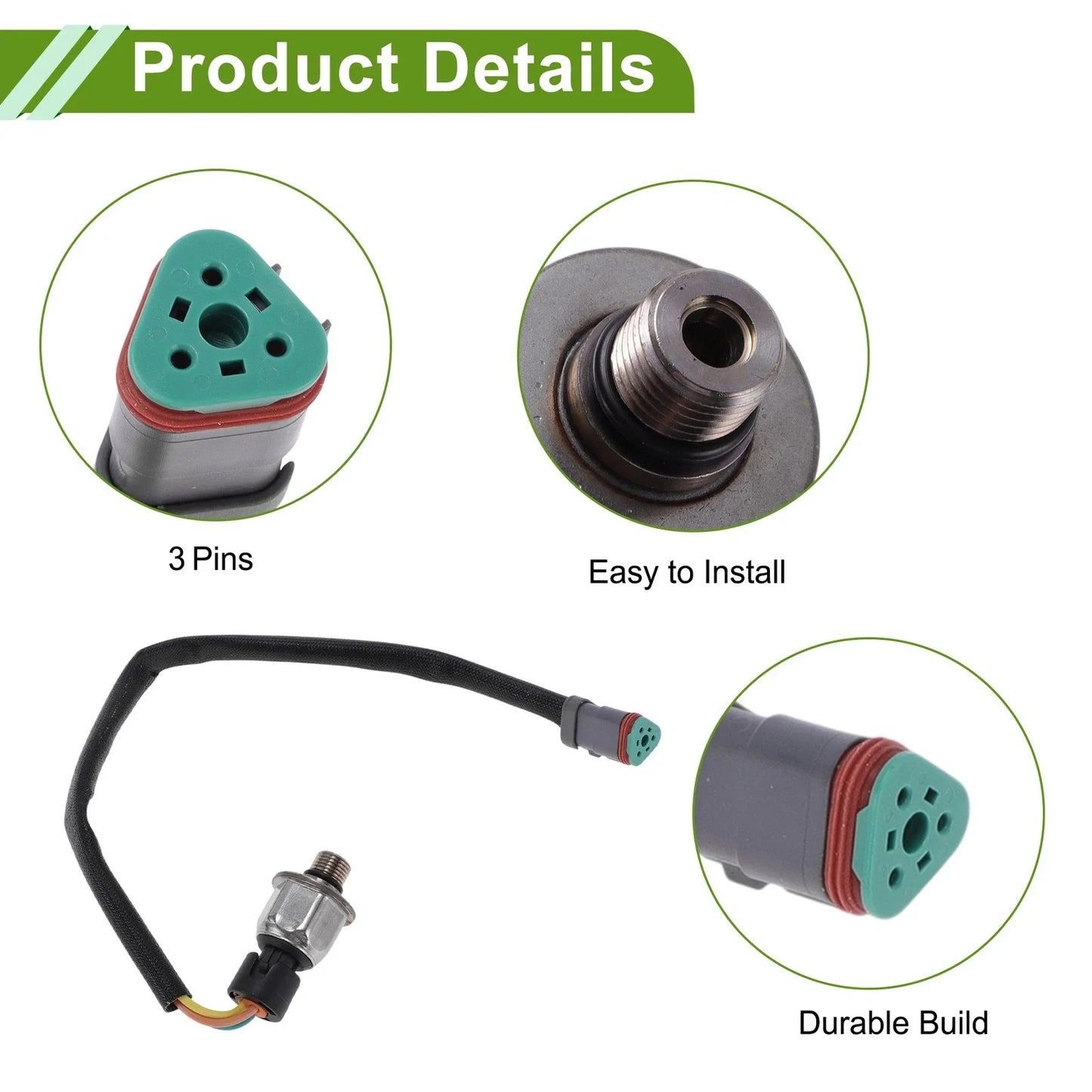 Fuel Injection Pressure Sensor for Chevrolet Bus (2000-2002) 1 x Sensor