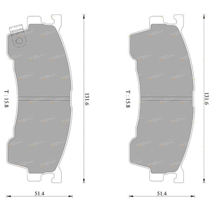 Set of Front Disc Brake Pads for Mazda 323 (1998–2003)