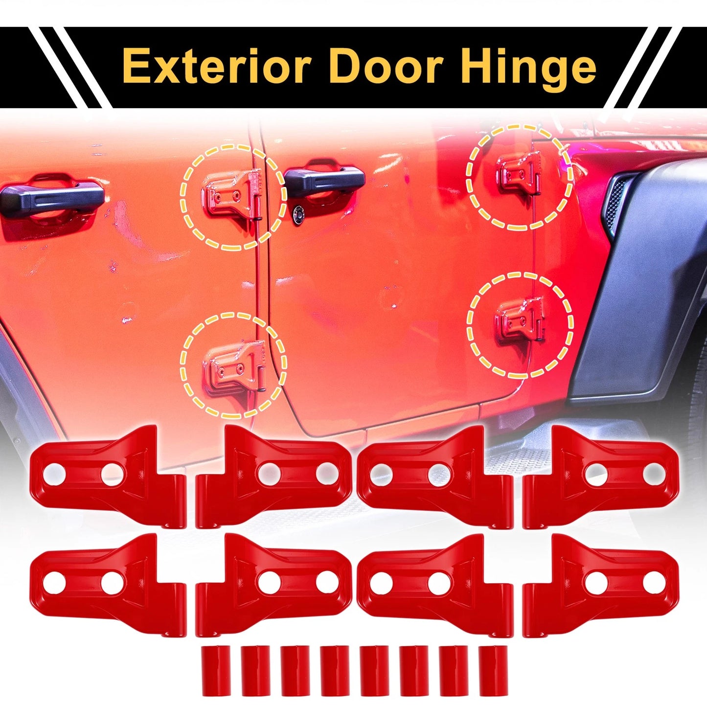 Set of 1 Door Handle Hinge Cover Trim for Jeep Wrangler JL Gladiator (2018–2023)