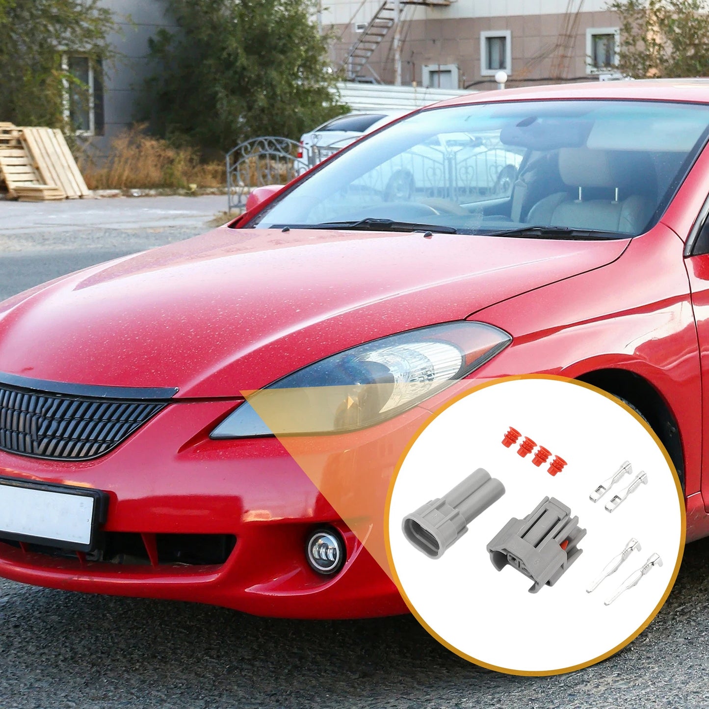 2 Pin Fuel Injector Connector Plug for Toyota
