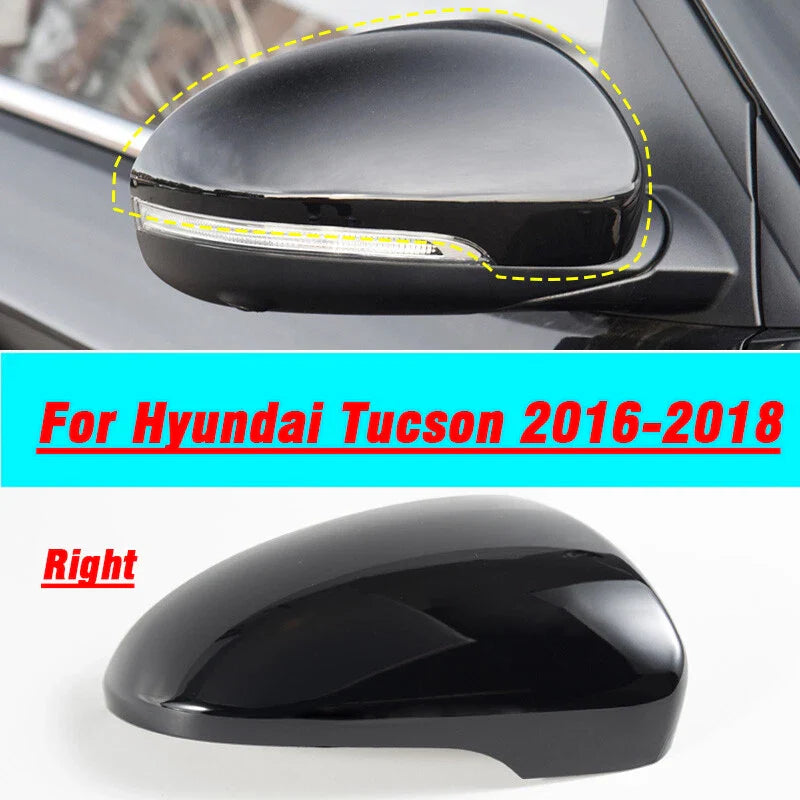 Mirror Cap Cover / Right Passenger Side / Black for Hyundai Tucson (2016–2018)