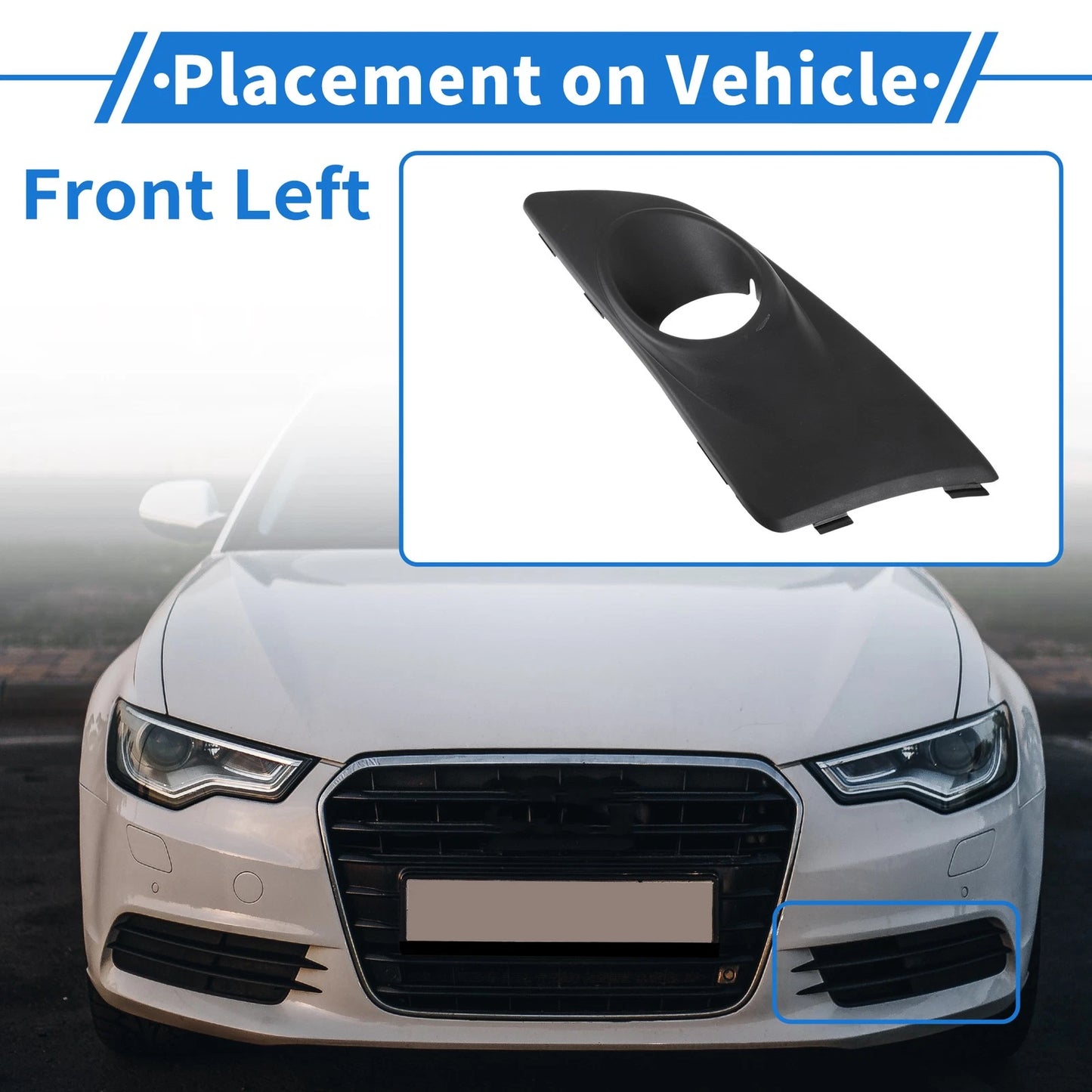 Fog Light Grill for Chevrolet Aveo (2011–2014) No. 96694767 Black