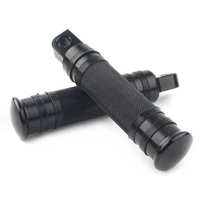 Aluminum Male Mount Footpeg Pegs for Harley Davidson  -  Black