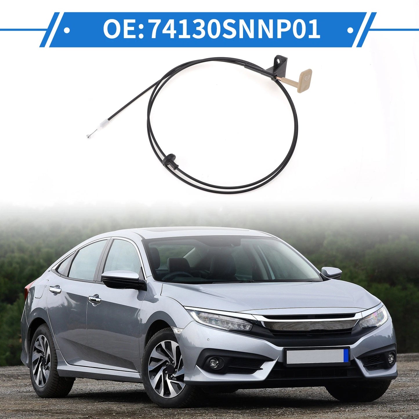 Hood Release Cable No.74130SNNP01 for Honda Civic (2006–2008)