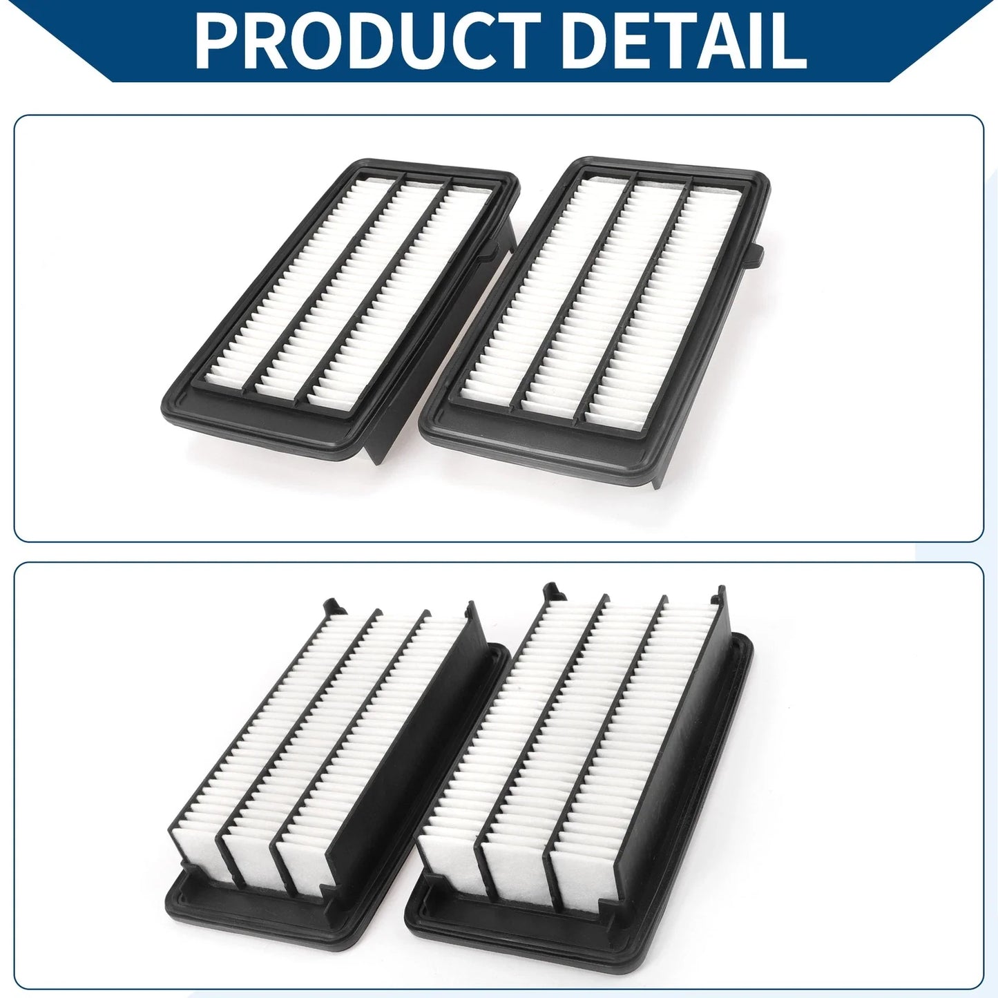 Car Engine Air Filter for Honda Civic 1.5L 2.0L (2016-2021) - 2 x Filters
