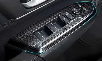 6x Black Shift Panel Window Lift Switch Cover Trim for Honda CR-V (2017–2022)