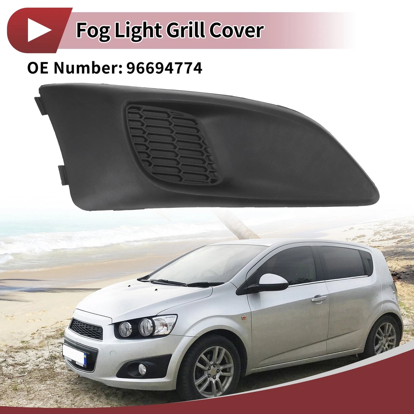 1 Pc Fog Light Grill for Chevrolet Sonic (2012–2016) No. 96694774