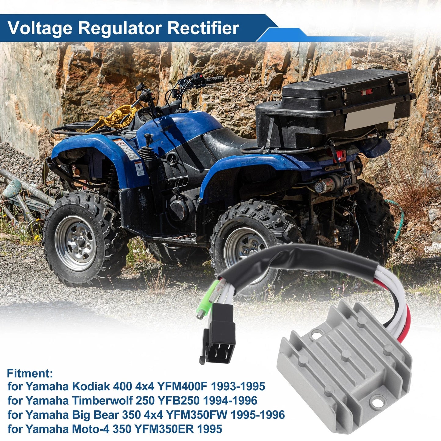 4GB819600000 Voltage Regulator Rectifier for Yamaha Kodiak 400 4x4 (1993–1995)