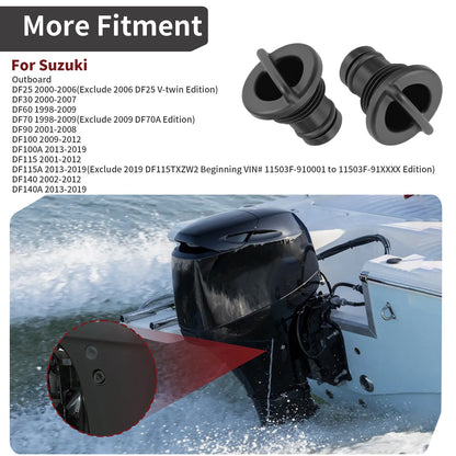 Set of 2 Water Flush Plugs for Suzuki DF 25 30 60 70 90 100 115 140 HP (1998–2019)