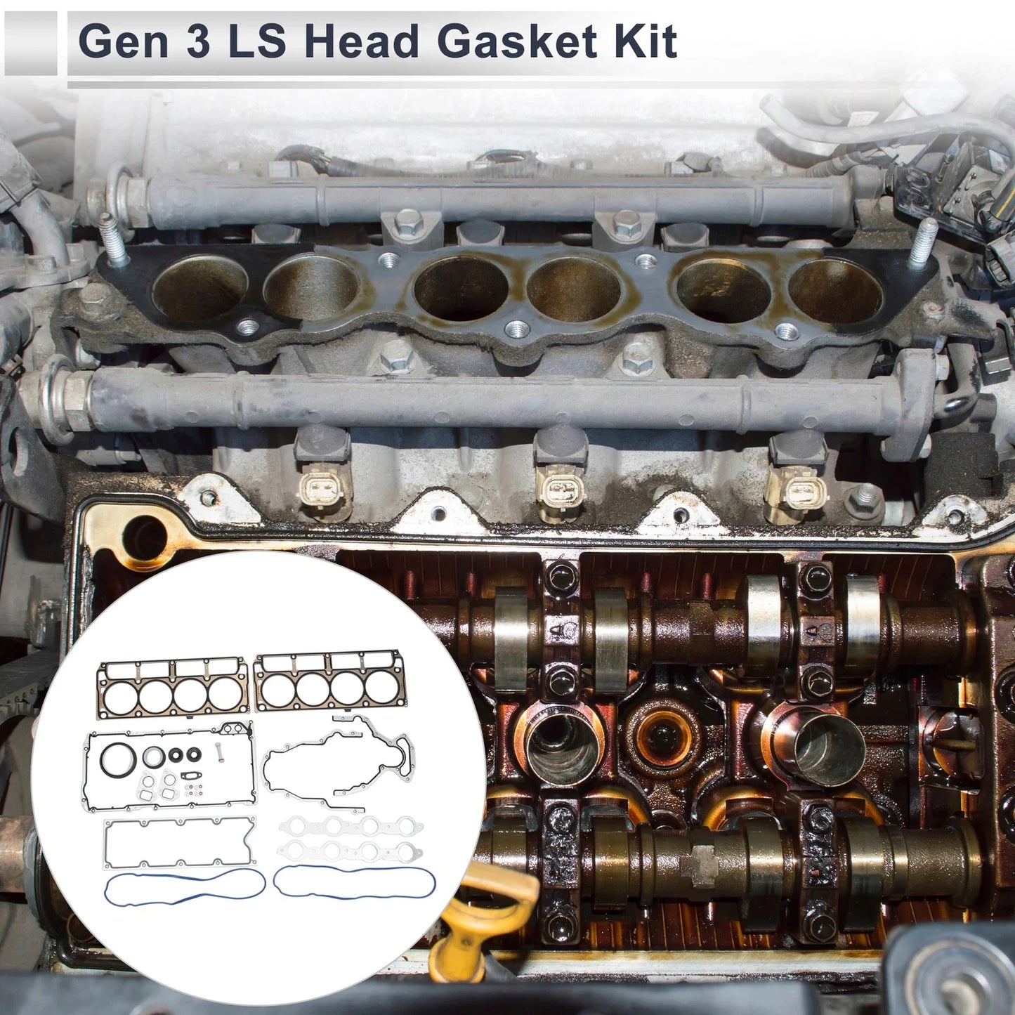 Gen 3 LS Head Gasket Kit for GM Chevy LS1 LS6 LQ4 LQ9 4.8L 5.3L 5.7L (2000-2006)