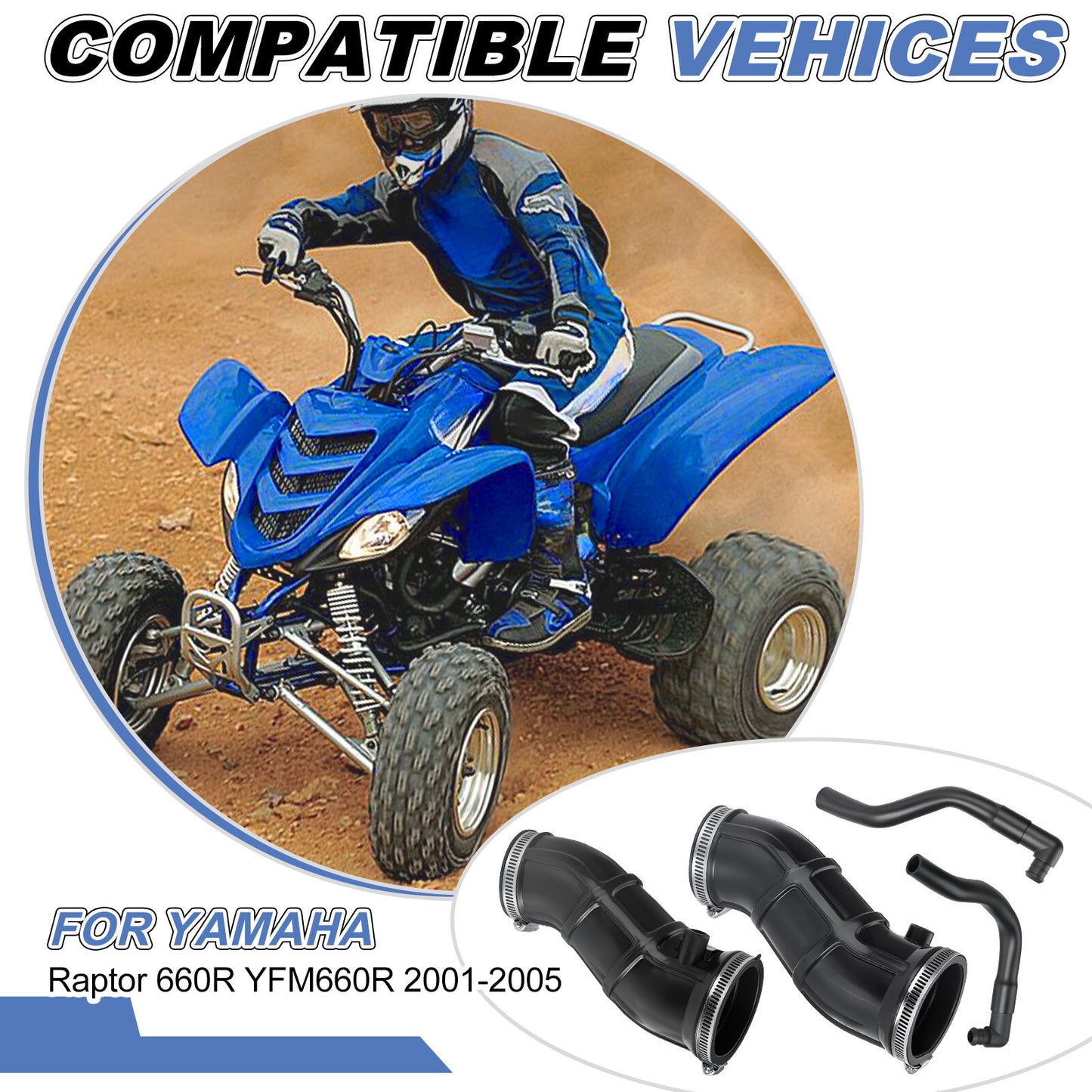 Air Box Intake Tube with Elbow for Yamaha Raptor YFM 660R (2001–2005)