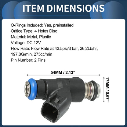 Fuel Injector 3.3L for Hyundai Santa 2007-2009 - 6 x Black Injectors