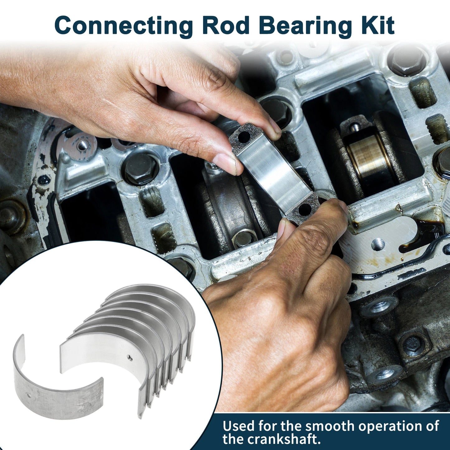 Connecting Rod Bearing Set 8 Pcs No.MD327503 for Mitsubishi