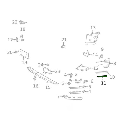Lower Front Fog Light Lamp Trim for Land Rover Range Rover Evoque (20-22)