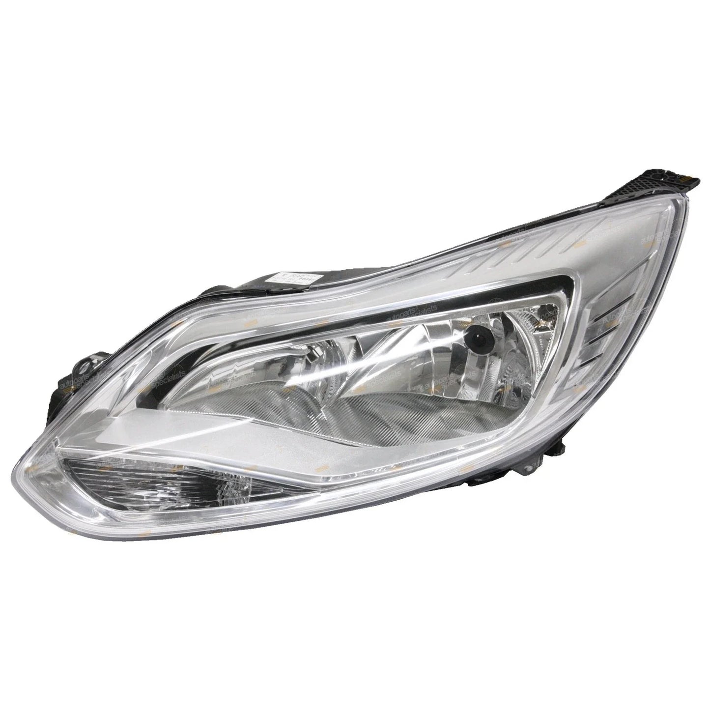LH+RH Chrome Non-Xenon Headlights Pair for Ford Focus LW Hatch/Sedan