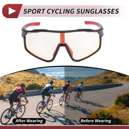Motorcycle Riding Goggles for Various Models (Light Red Lens, Black Red Frame)