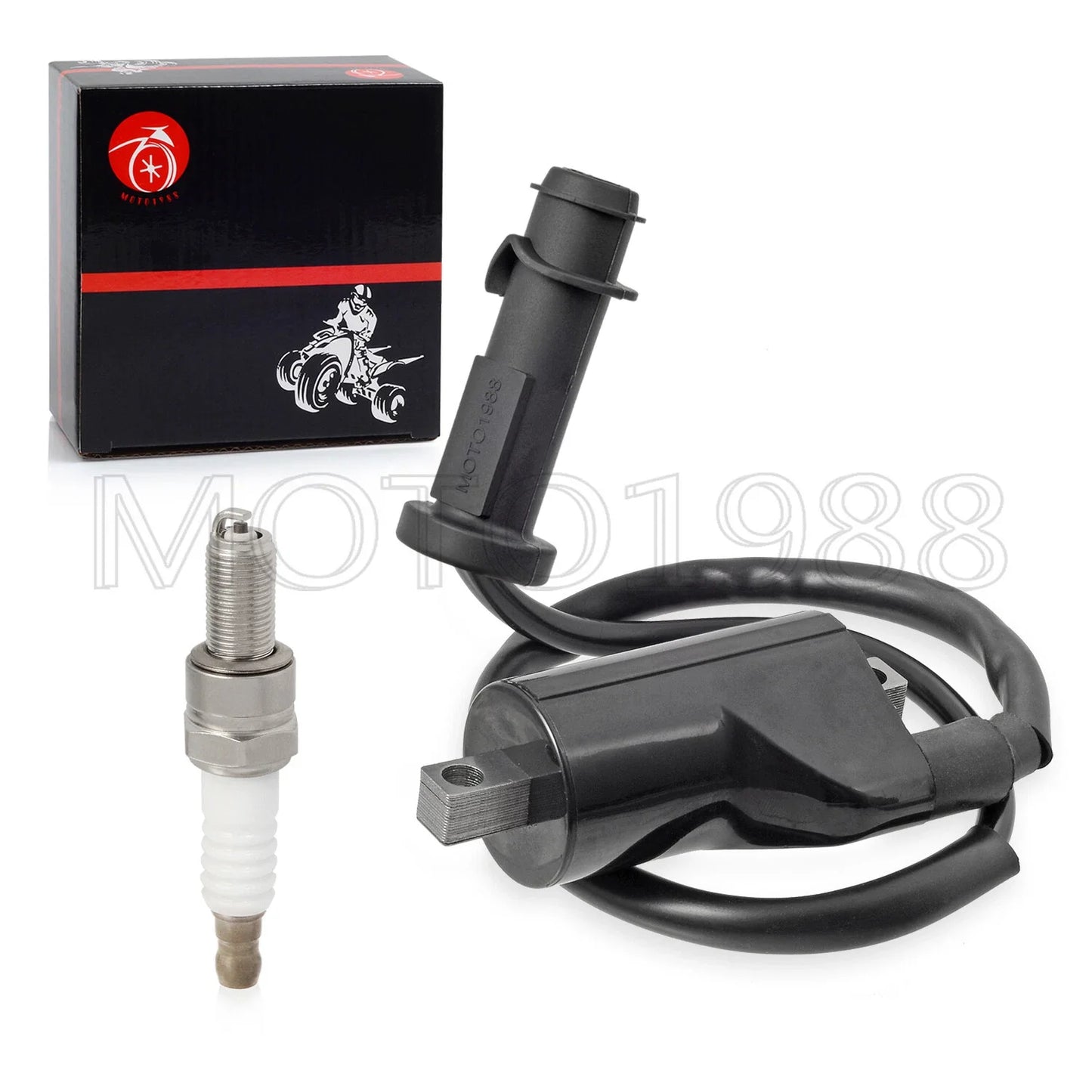 Coil Pack & Spark Plug + Cap for Arctic Cat Prowler XTZ 1000 (2009–2014)