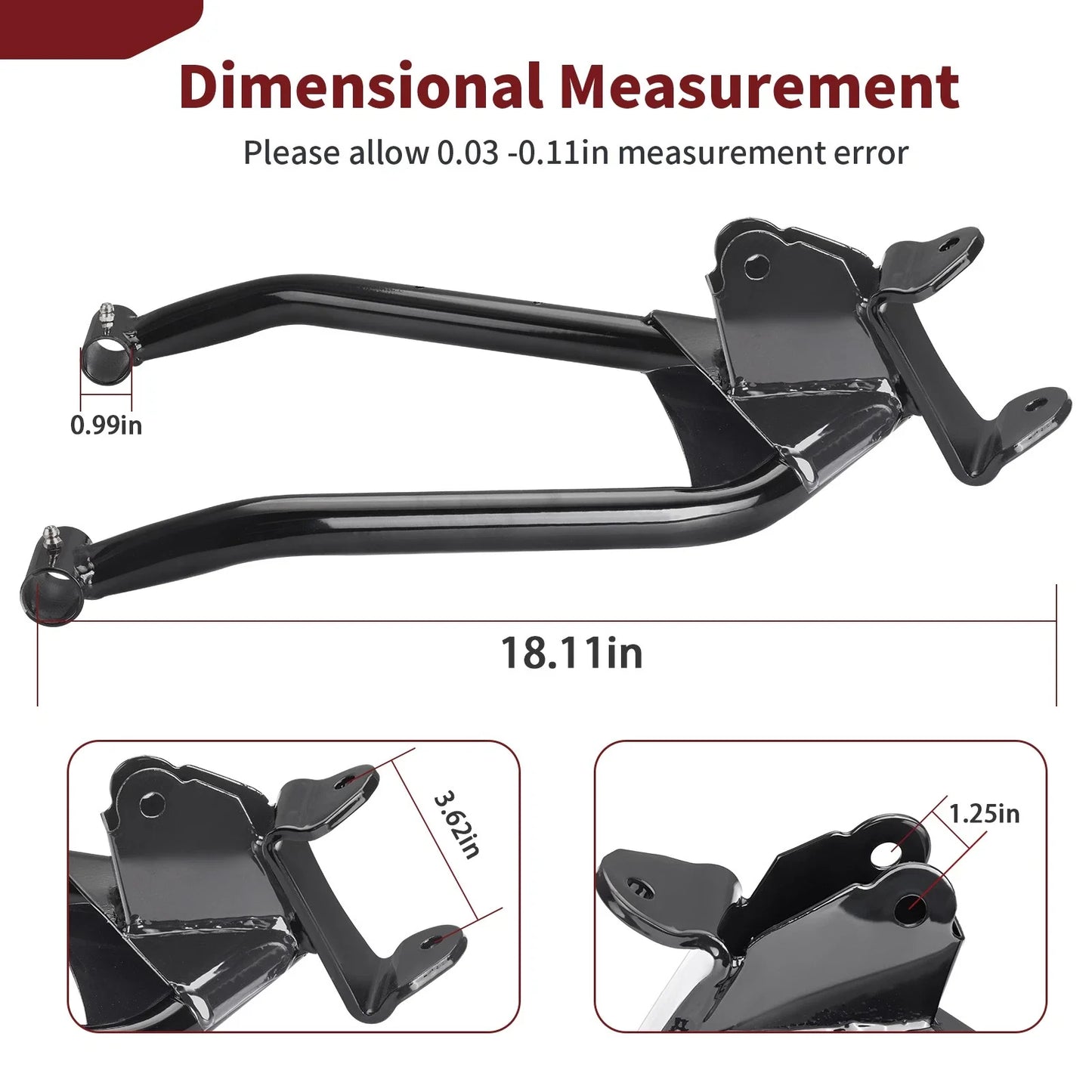 Front Left/Right Control Arm & Cap Kit for Polaris RZR (2009–2021)