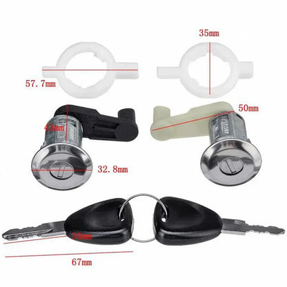 Car Door Lock Barrel Cylinder Kit for Renault Megane Clio 2 (2003-2012)
