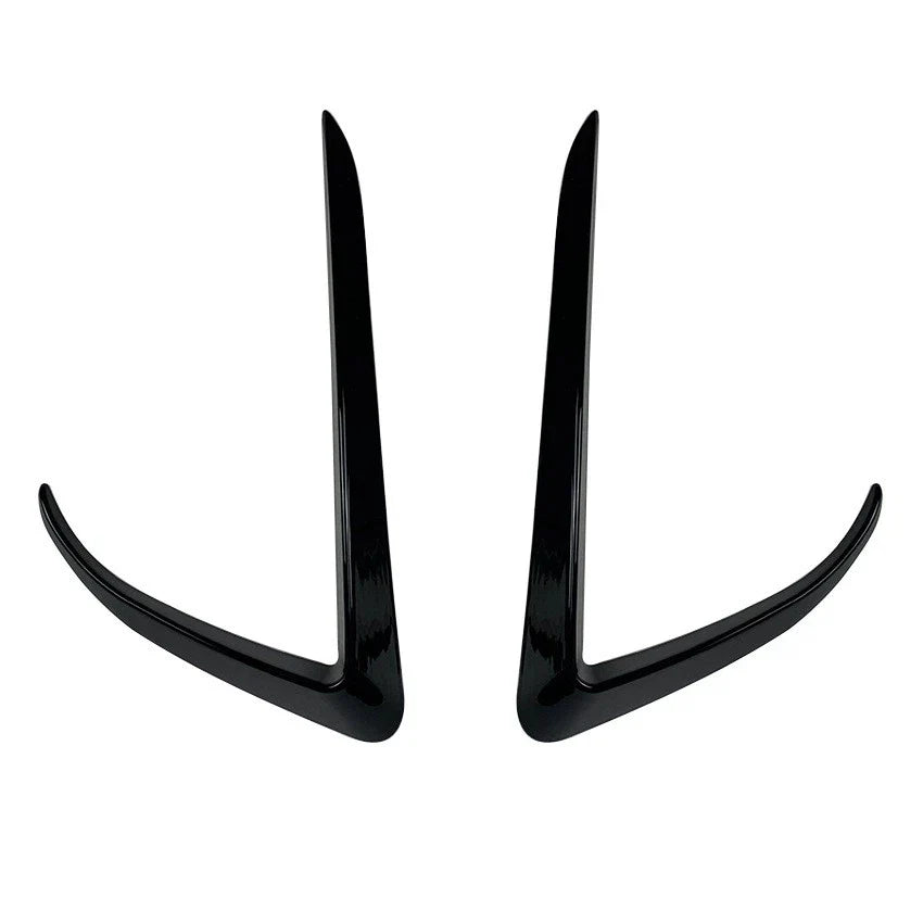Gloss Black Bumper Side C Canards Covers Trims for Tesla Model 3 (2017–2023)