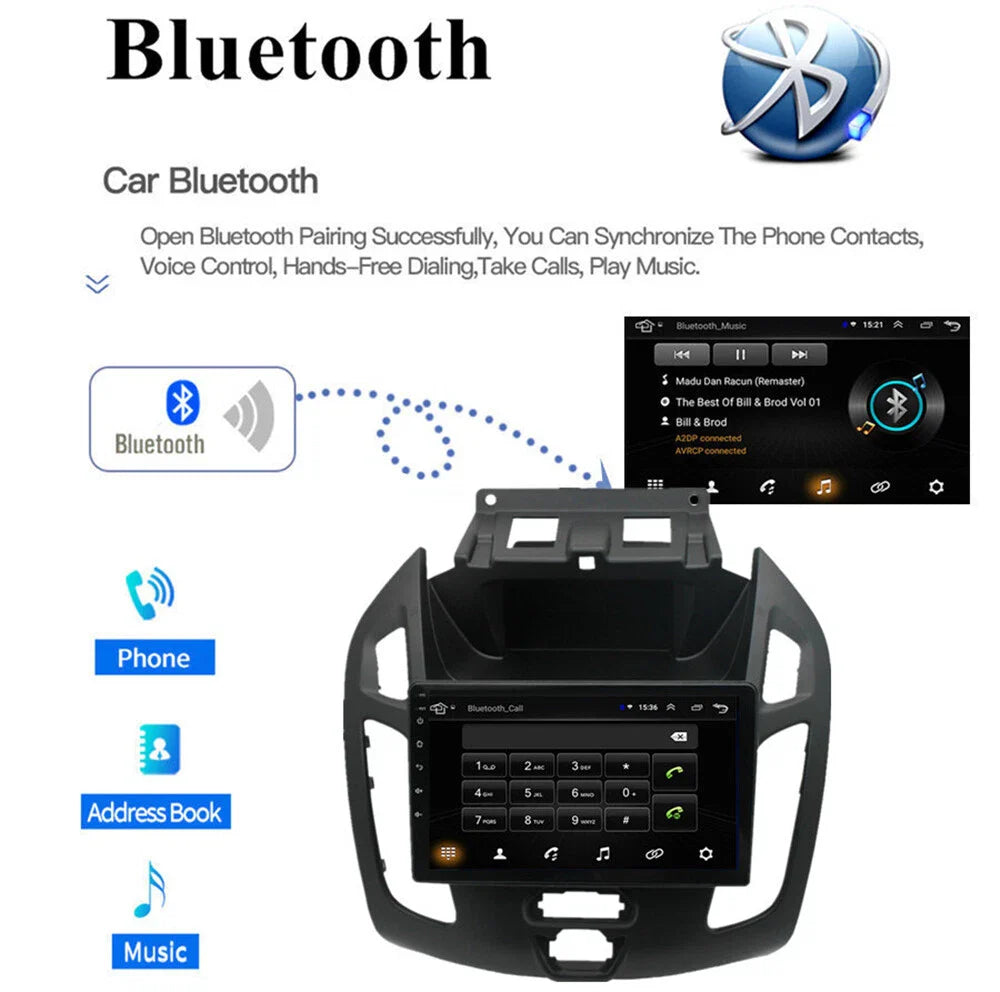 9" Android 13 Stereo Radio GPS Head Unit for Ford Transit Tourneo Connect (14-18)