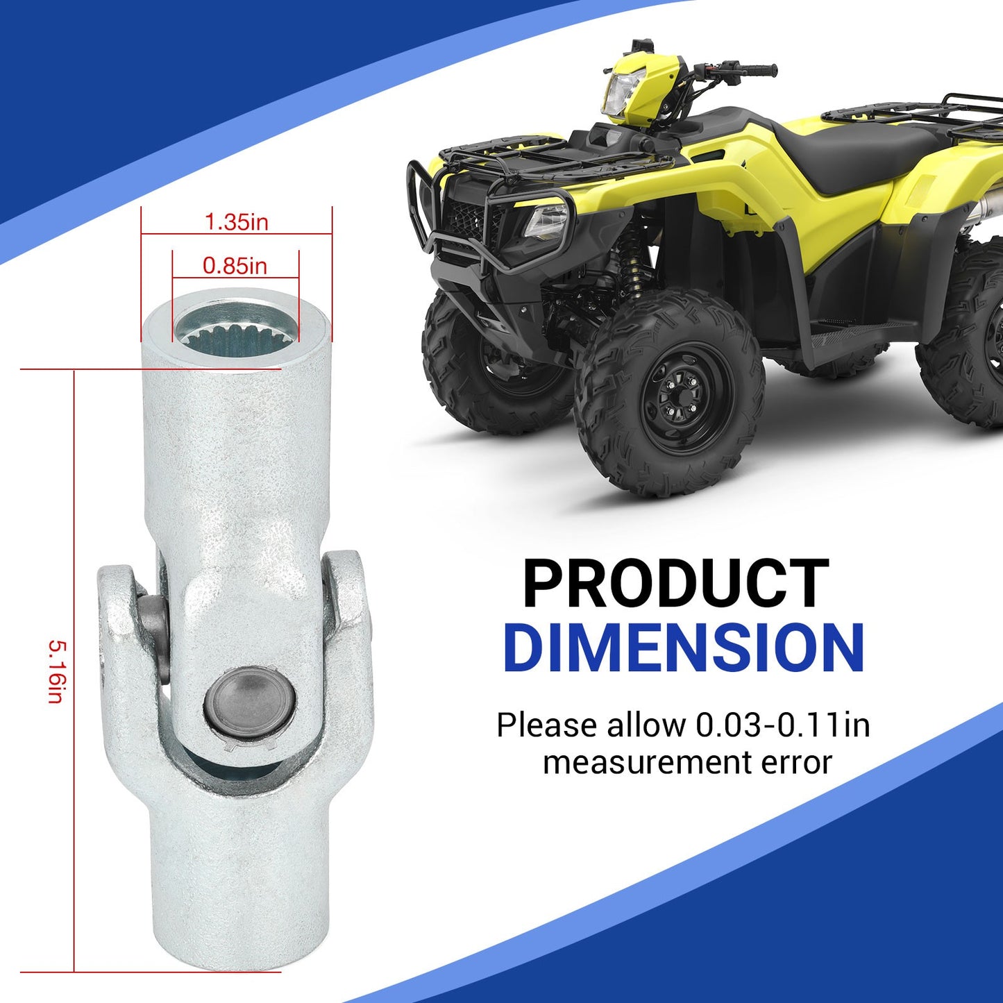 U-Joint Yoke for Honda Foreman Rubicon 500 TRX500 (2001–2014)