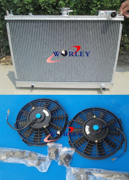Aluminum Radiator with Fans for Nissan Skyline R31 (1985–1990)