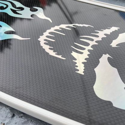 Multicolor Motorcycle Fire Flame Decals for Universal Fit (No Year Specified)
