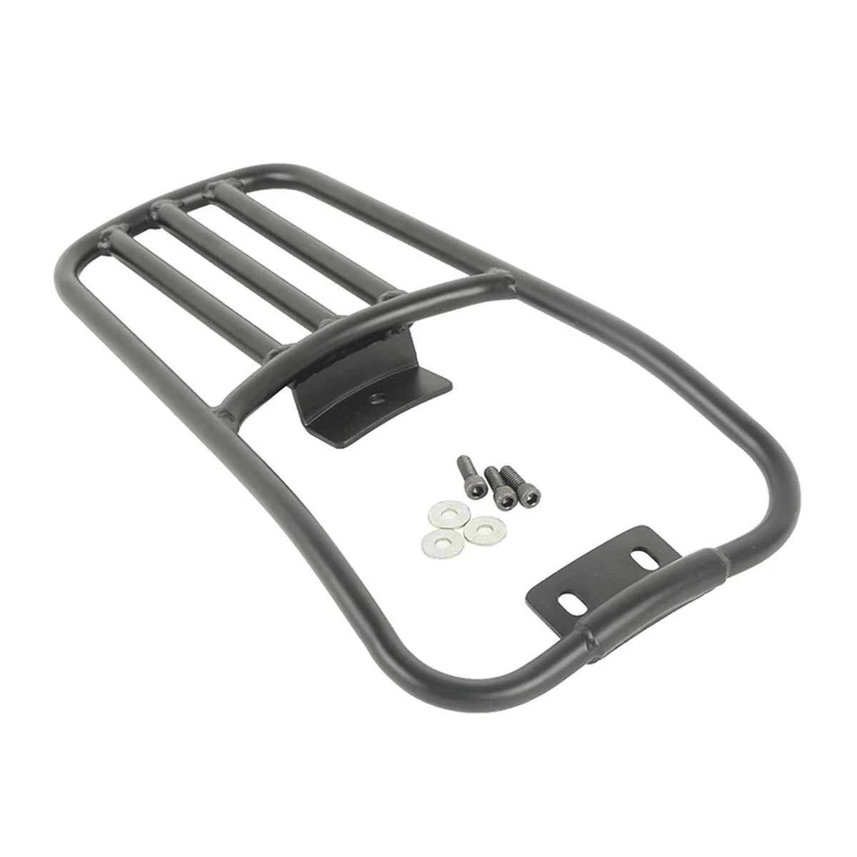 Black Rear Fender Luggage Rack for Harley Softail Deluxe (2005-2017)