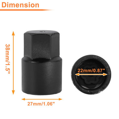 D Wheel Lock Lug Nut with Key Tool for Toyota Lexus